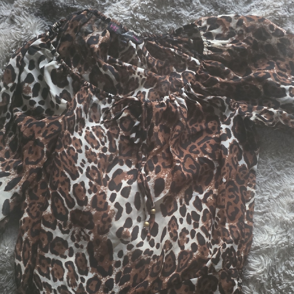 HeartSoul Brown Leopard Print Top